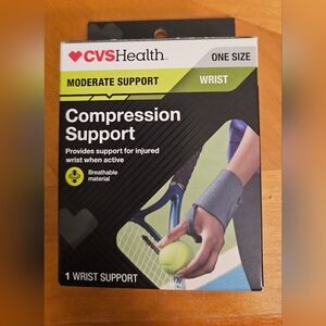 NIB CVS Health Gray Compression Wrist Support NEW
